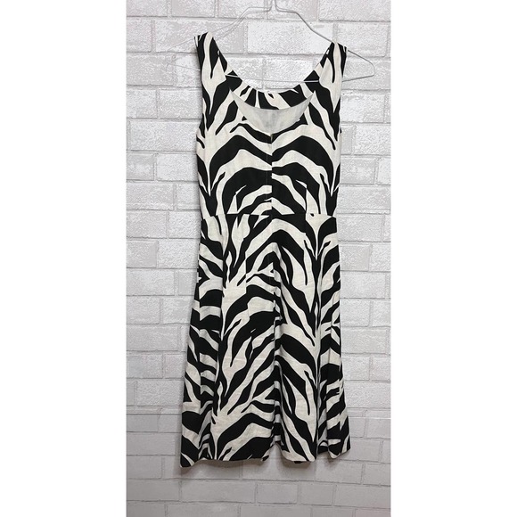 Kate Spade Zebra print midi strapless dress - Picture 2 of 7